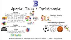 Sports, Clubs and Enrichment Offerings